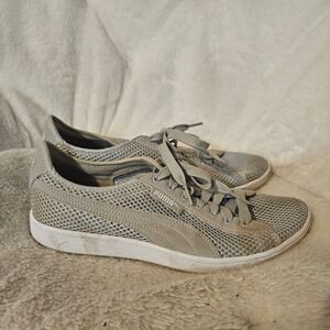 Puma Women's Gray‎ Mesh Sneakers Lightweight Athletic Shoes Size 8.5